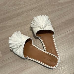Gianni Bini white slide sandals
